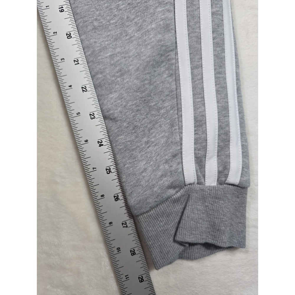 Adidas Women's Gray 3 Stripe Jogger Sweatpants Size S Fleece Athletic Pants - Picture 8 of 8